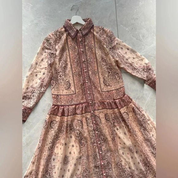 Maxi printed bohemian lightweight dress casual drop waist floral rope belt L - Picture 11 of 16